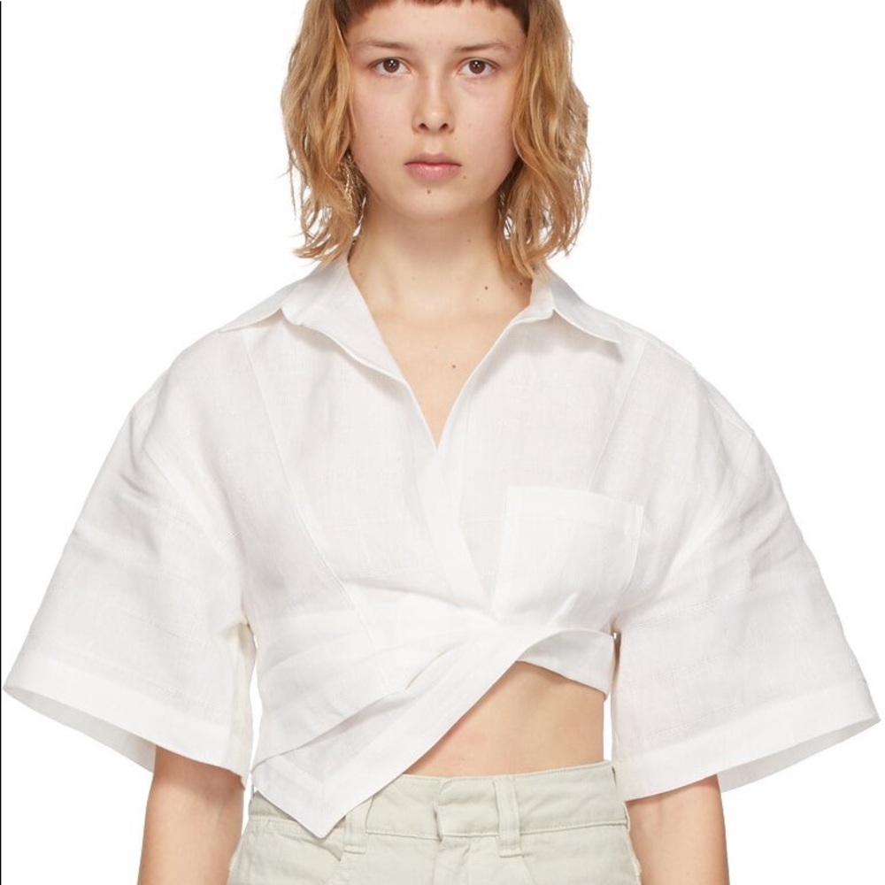 Jacquemus White 'La Chemise Capri' Short Sleeve Shirt